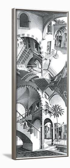 High and Low-M^ C^ Escher-Framed Art Print