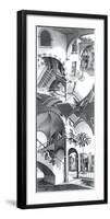 High and Low-M^ C^ Escher-Framed Art Print