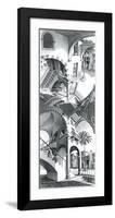 High and Low-M^ C^ Escher-Framed Art Print