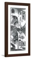 High and Low-M^ C^ Escher-Framed Art Print