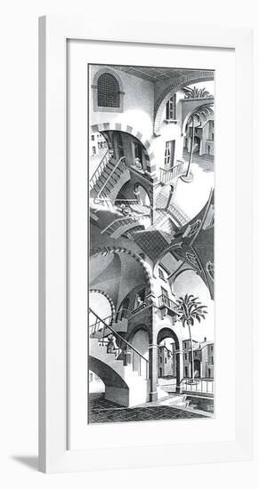 High and Low-M^ C^ Escher-Framed Art Print