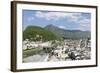 High Angle View from Monchsberg Mountain over the Old Town of Salzburg-Markus Lange-Framed Photographic Print