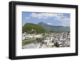 High Angle View from Monchsberg Mountain over the Old Town of Salzburg-Markus Lange-Framed Photographic Print