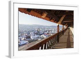 High Angle View from the Castle of the Old Town of Esslingen in Winter-Markus Lange-Framed Photographic Print