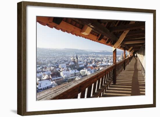 High Angle View from the Castle of the Old Town of Esslingen in Winter-Markus Lange-Framed Photographic Print