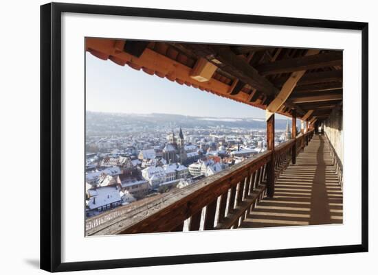 High Angle View from the Castle of the Old Town of Esslingen in Winter-Markus Lange-Framed Photographic Print