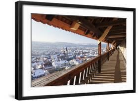 High Angle View from the Castle of the Old Town of Esslingen in Winter-Markus Lange-Framed Photographic Print