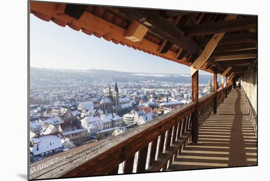 High Angle View from the Castle of the Old Town of Esslingen in Winter-Markus Lange-Mounted Photographic Print