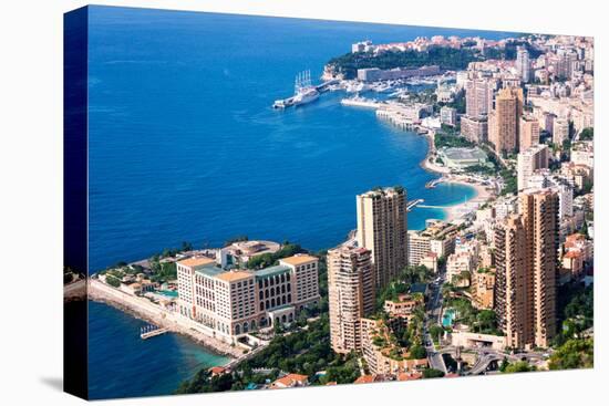 High Angle View, Monaco, Cote D'Azur, Mediterranean, Europe-Peter Groenendijk-Stretched Canvas