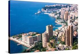 High Angle View, Monaco, Cote D'Azur, Mediterranean, Europe-Peter Groenendijk-Stretched Canvas
