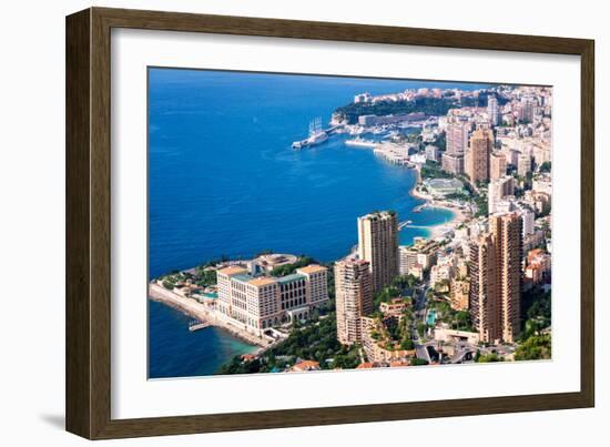 High Angle View, Monaco, Cote D'Azur, Mediterranean, Europe-Peter Groenendijk-Framed Photographic Print