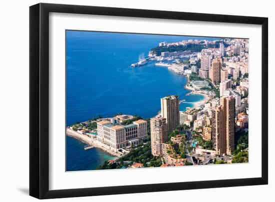 High Angle View, Monaco, Cote D'Azur, Mediterranean, Europe-Peter Groenendijk-Framed Photographic Print