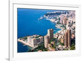 High Angle View, Monaco, Cote D'Azur, Mediterranean, Europe-Peter Groenendijk-Framed Photographic Print