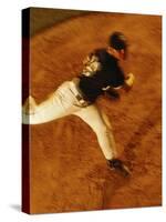 High Angle View of a Baseball Pitcher-null-Stretched Canvas