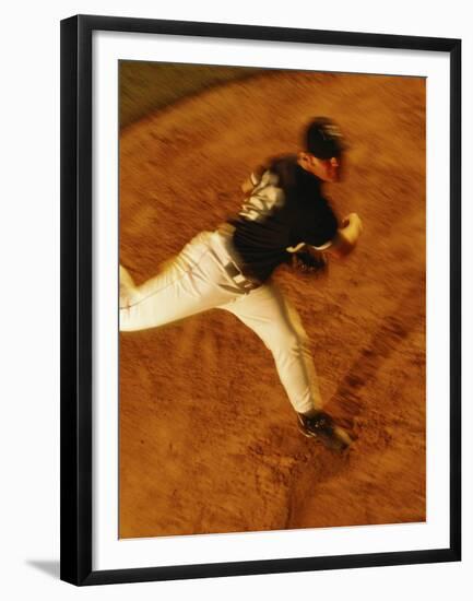 High Angle View of a Baseball Pitcher-null-Framed Premium Photographic Print