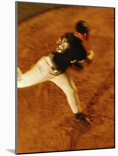 High Angle View of a Baseball Pitcher-null-Mounted Photographic Print