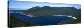 High Angle View of a Bay, Wineglass Bay, Freycinet National Park, Tasmania, Australia-null-Stretched Canvas