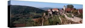 High Angle View of a Castle, Chateau Chalon, Jura, Franche-Comte, France-null-Stretched Canvas