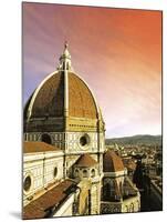 High Angle View of a Cathedral, Duomo Santa Maria Del Fiore, at Sunset Florence, Tuscany, Italy-Miva Stock-Mounted Premium Photographic Print