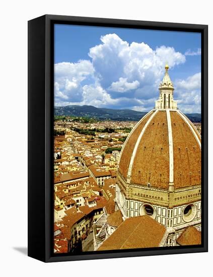 High Angle View of a Cathedral, Duomo Santa Maria Del Fiore, Florence, Tuscany, Italy-Miva Stock-Framed Stretched Canvas