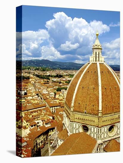 High Angle View of a Cathedral, Duomo Santa Maria Del Fiore, Florence, Tuscany, Italy-Miva Stock-Stretched Canvas