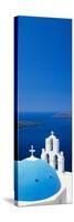 High Angle View of a Church, Firostefani, Santorini, Cyclades Islands, Greece-null-Stretched Canvas