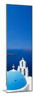 High Angle View of a Church, Firostefani, Santorini, Cyclades Islands, Greece-null-Mounted Photographic Print