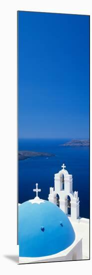 High Angle View of a Church, Firostefani, Santorini, Cyclades Islands, Greece-null-Mounted Photographic Print