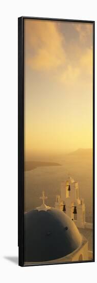 High Angle View of a Church, Firostefani, Santorini, Cyclades Islands, Greece-null-Framed Photographic Print