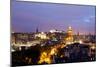 High Angle View of a City at Dusk, Edinburgh, Scotland-null-Mounted Photographic Print