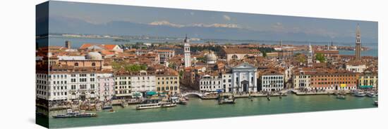 High Angle View of a City at the Waterfront, Venice, Veneto, Italy-null-Stretched Canvas