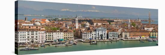 High Angle View of a City at the Waterfront, Venice, Veneto, Italy-null-Stretched Canvas