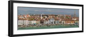 High Angle View of a City at the Waterfront, Venice, Veneto, Italy-null-Framed Photographic Print