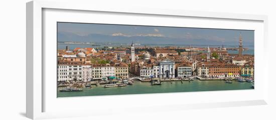 High Angle View of a City at the Waterfront, Venice, Veneto, Italy-null-Framed Photographic Print