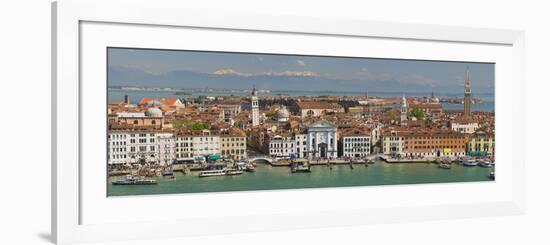 High Angle View of a City at the Waterfront, Venice, Veneto, Italy-null-Framed Photographic Print