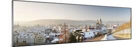High Angle View of a City in Winter, Esslingen Am Neckar, Baden-Wurttemberg, Germany-null-Mounted Photographic Print