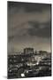 High angle view of a city lit up at dusk, Madrid, Spain-null-Mounted Photographic Print