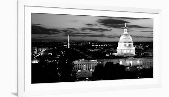 High Angle View of a City Lit Up at Dusk, Washington Dc, USA-null-Framed Photographic Print