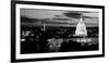 High Angle View of a City Lit Up at Dusk, Washington Dc, USA-null-Framed Photographic Print