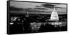 High Angle View of a City Lit Up at Dusk, Washington Dc, USA-null-Framed Stretched Canvas