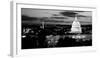 High Angle View of a City Lit Up at Dusk, Washington Dc, USA-null-Framed Photographic Print