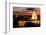 High angle view of a city lit up at dusk, Washington DC, USA-null-Framed Photographic Print