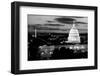 High angle view of a city lit up at dusk, Washington DC, USA-null-Framed Photographic Print