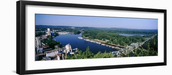 High angle view of a city, Red Wing, Minnesota, USA-null-Framed Photographic Print