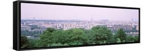 High Angle View of a City, Saint-Cloud, Paris, France-null-Framed Stretched Canvas