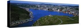 High Angle View of a City, Signal Hill, Saint John's, Newfoundland and Labrador, Canada-null-Stretched Canvas