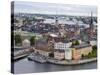 High Angle View of a City, Stockholm, Sweden-null-Stretched Canvas