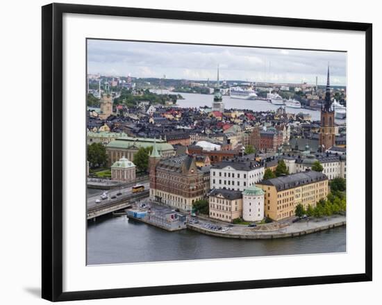 High Angle View of a City, Stockholm, Sweden-null-Framed Photographic Print