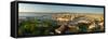 High Angle View of a City with Port, Marseille, Bouches-Du-Rhone, Provence-Alpes-Cote D'Azur-null-Framed Stretched Canvas