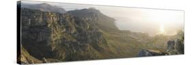 High Angle View of a Coastline, Camps Bay, Table Mountain, Cape Town, South Africa-null-Stretched Canvas